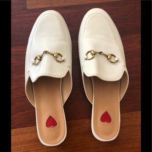 Leather White Mules (never worn)